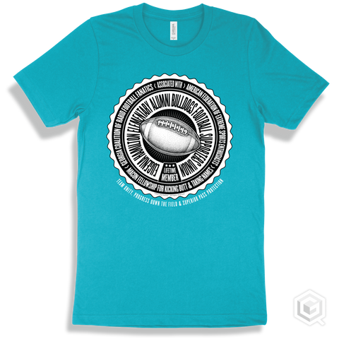 Eugenia Hamilton Elementary Alumni Bulldogs Football Supporters Union Design - Turquoise T-shirt