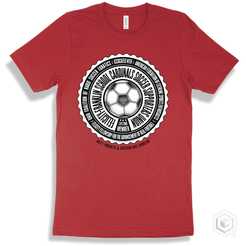 Felicity-Franklin School Cardinals Soccer Supporters Union Design - Red T-shirt