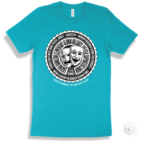 Eugenia Hamilton Elementary Alumni Bulldogs Theater Supporters Union Design - Turquoise T-shirt