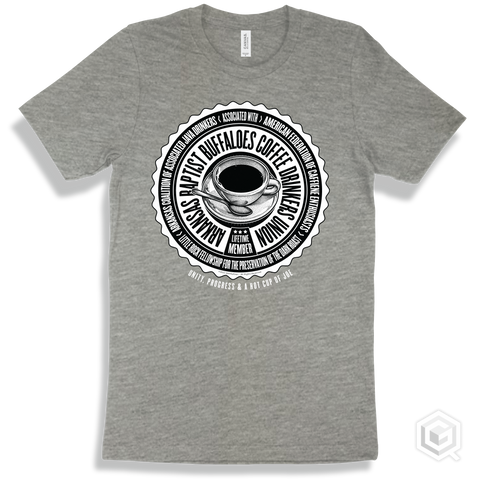 Arkansas Baptist Buffaloes Coffee Drinkers Union Design - Athletic Heather T-shirt