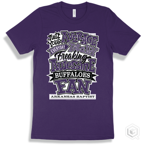 Buffalo Team Purple T-shirt - Just Your Average Arkansas Baptist Buffaloes Fan Design