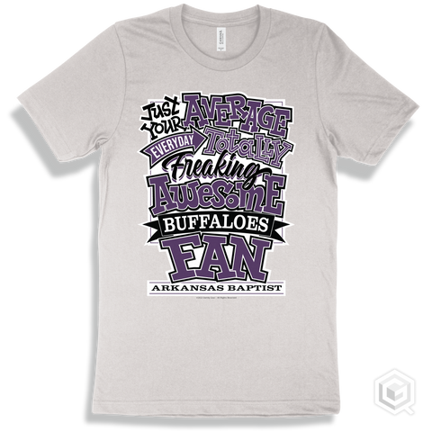 Buffalo White T-shirt - Just Your Average Arkansas Baptist Buffaloes Fan Design