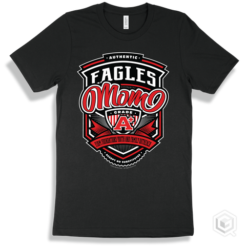 Eagle Black T-shirt - Authentic Grade A Plus Firm Foundations Youth and Family Outreach Eagles Mom Design