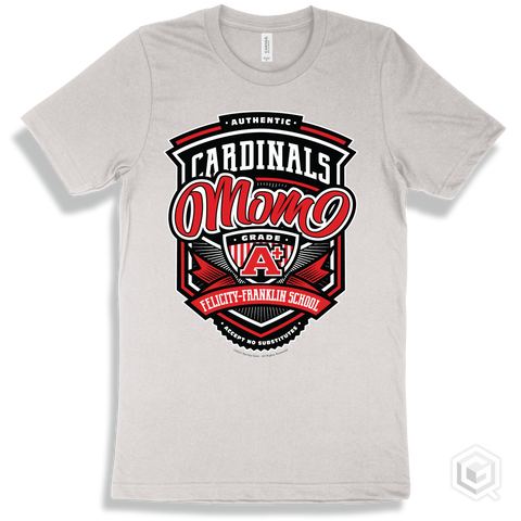 Cardinal White T-shirt - Authentic Grade A Plus Felicity-Franklin School Cardinals Mom Design