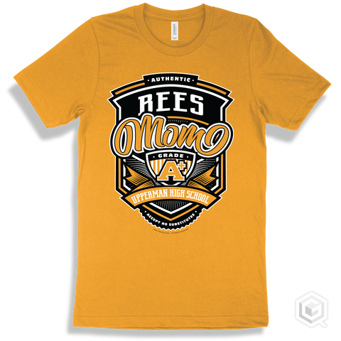 Bee Gold T-shirt - Authentic Grade A Plus Upperman High School Bees Mom Design