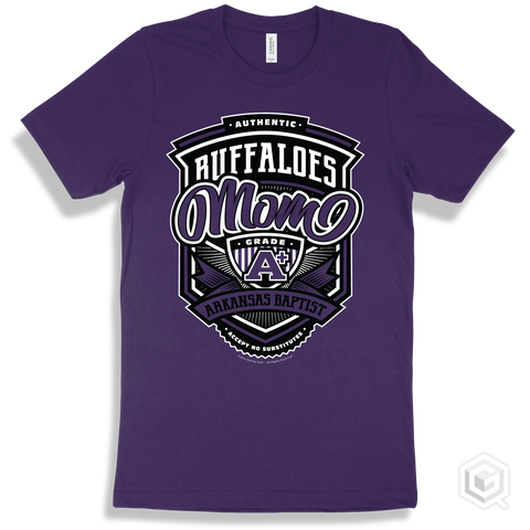 Buffalo Team Purple T-shirt - Authentic Grade A Plus Arkansas Baptist Buffaloes Mom Design
