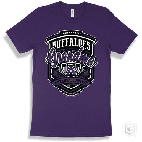 Buffalo Team Purple T-shirt - Authentic Grade A Plus Arkansas Baptist Buffaloes Grandma Design