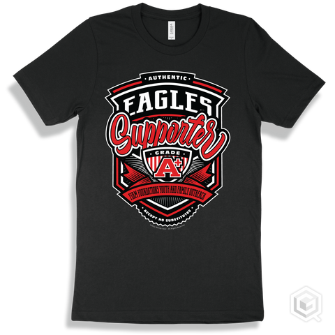 Eagle Black T-shirt - Authentic Grade A Plus Firm Foundations Youth and Family Outreach Eagles Supporter Design