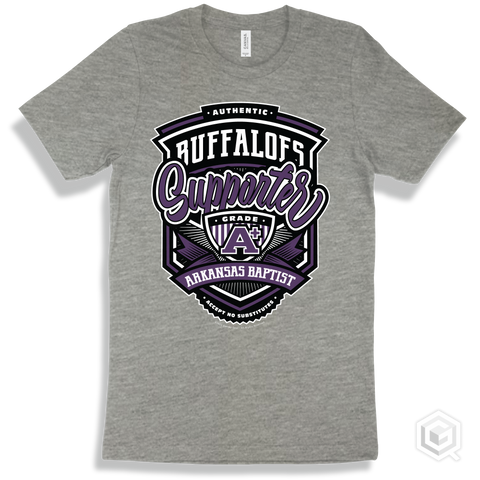 Buffalo Athletic Heather T-shirt - Authentic Grade A Plus Arkansas Baptist Buffaloes Supporter Design
