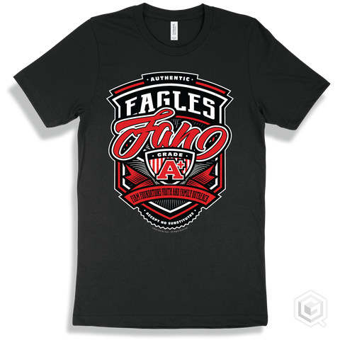 Eagle Black T-shirt - Authentic Grade A Plus Firm Foundations Youth and Family Outreach Eagles Fan Design