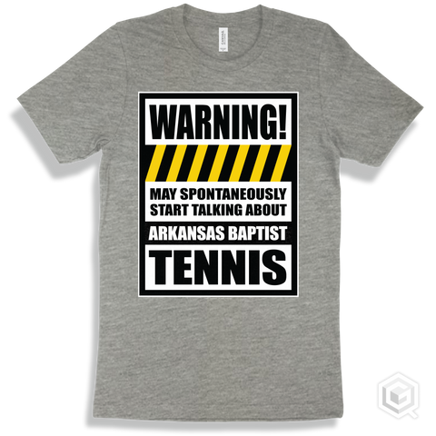Athletic Heather T-shirt - May Spontaneously Start Talking About Arkansas Baptist Tennis Design