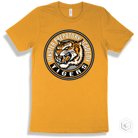 Inkster Prepatory Academy Tigers Gold T-Shirt - Mascot Circle Design