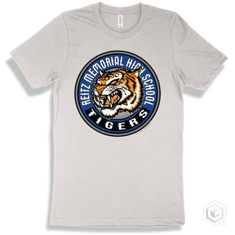 Reitz Memorial High School Tigers White T-Shirt - Mascot Circle Design