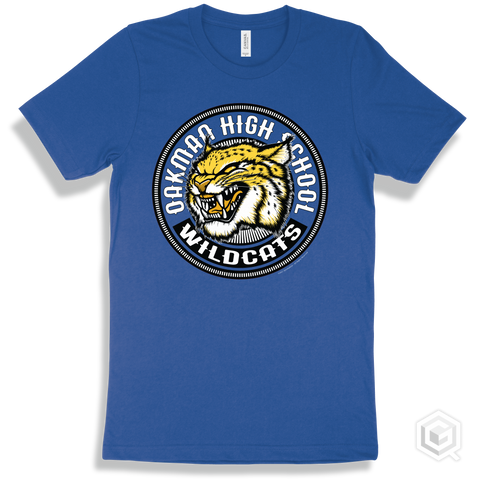 Oakman High School Wildcats True Royal T-Shirt - Mascot Circle Design