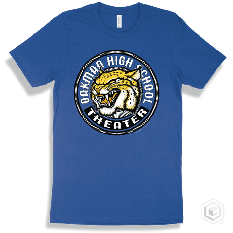Oakman High School Wildcats True Royal T-Shirt - Mascot Circle Theater Design