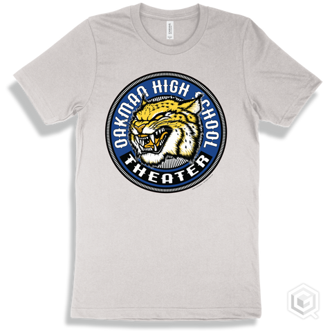 Oakman High School Wildcats White T-Shirt - Mascot Circle Theater Design