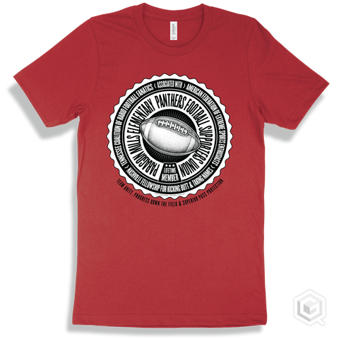 Paragon Mills Elementary  Panthers Football Supporters Union Design - Red T-shirt