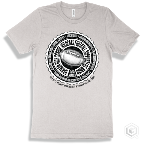 Oakman High School Wildcats Football Supporters Union Design - White T-shirt