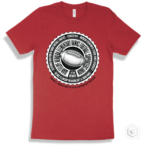 Juan Felipe Herrera Elementary Hawks Football Supporters Union Design - Red T-shirt