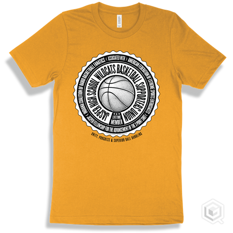 Jasper High School Wildcats Basketball Supporters Union Design - Gold T-shirt
