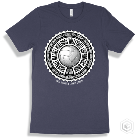 Rockdale Magnet School for Science and Technology Bulldogs Volleyball Supporters Union Design - Navy T-shirt