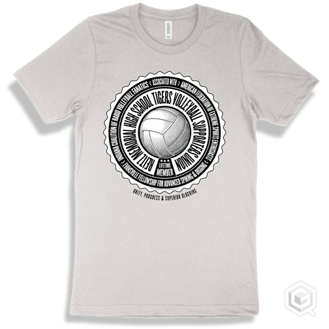Reitz Memorial High School Tigers Volleyball Supporters Union Design - White T-shirt