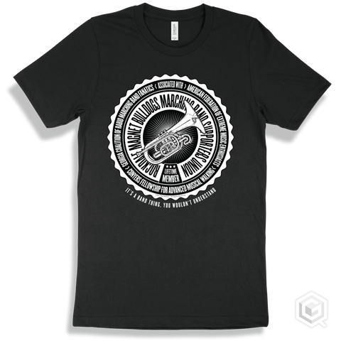 Rockdale Magnet School for Science and Technology Bulldogs Marching Band Supporters Union Design - Black T-shirt