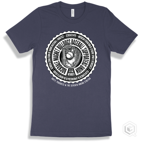 Rockdale Magnet School for Science and Technology Bulldogs Baseball Supporters Union Design - Navy T-shirt