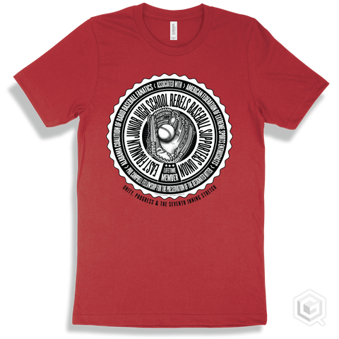 East Franklin Junior High School Rebels Baseball Supporters Union Design - Red T-shirt