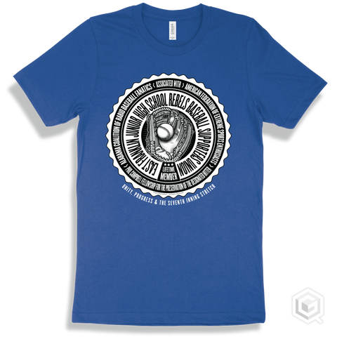 East Franklin Junior High School Rebels Baseball Supporters Union Design - True Royal T-shirt