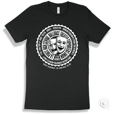 La Porte High School Bulldogs Theater Supporters Union Design - Black T-shirt