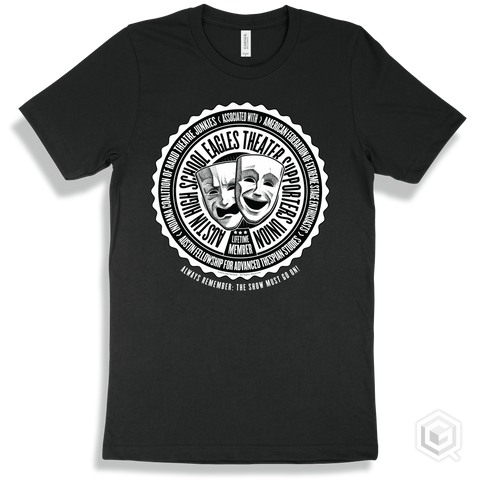 Austin High School Eagles Theater Supporters Union Design - Black T-shirt