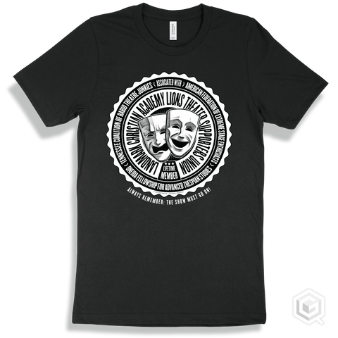 Landmark Christian Academy Lions Theater Supporters Union Design - Black T-shirt
