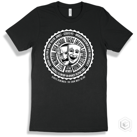 Reitz Memorial High School Tigers Theater Supporters Union Design - Black T-shirt