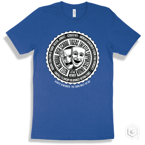 Reitz Memorial High School Tigers Theater Supporters Union Design - True Royal T-shirt