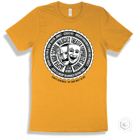 Jasper High School Wildcats Theater Supporters Union Design - Gold T-shirt