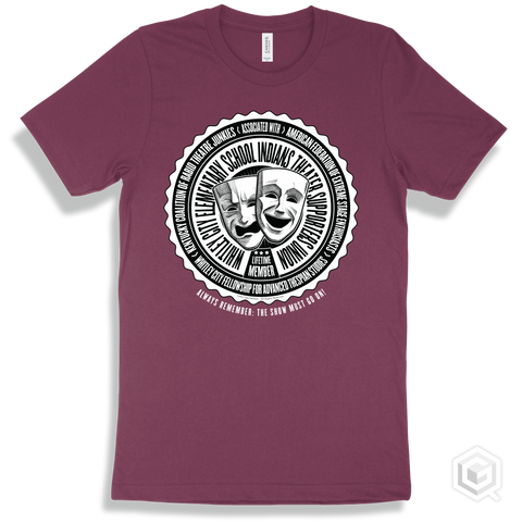 Whitley City Elementary School Indians Theater Supporters Union Design - Maroon T-shirt