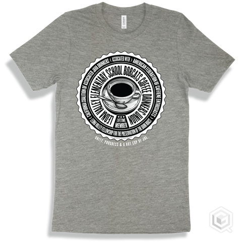 Leona Valley Elementary School Bobcats Coffee Drinkers Union Design - Athletic Heather T-shirt