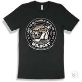 Your School Name Here Wildcats Black T-Shirt - Hard To Be Humble Design