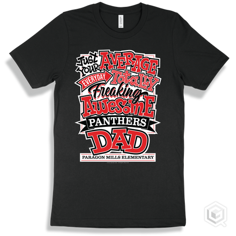 Panther Black T-shirt - Just Your Average Paragon Mills Elementary  Panthers Dad Design