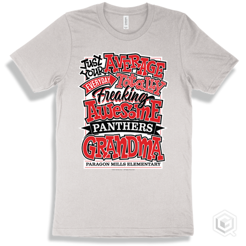 Panther White T-shirt - Just Your Average Paragon Mills Elementary  Panthers Grandma Design
