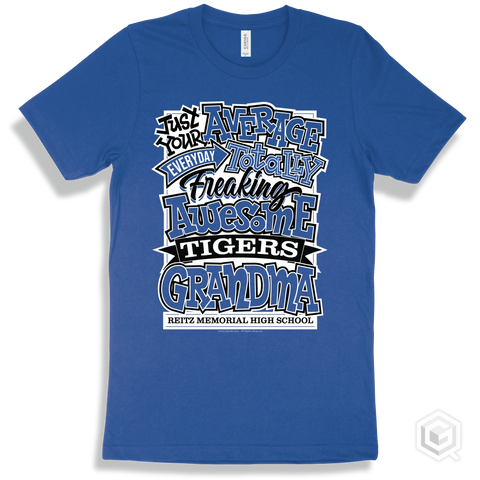 Tiger True Royal T-shirt - Just Your Average Reitz Memorial High School Tigers Grandma Design