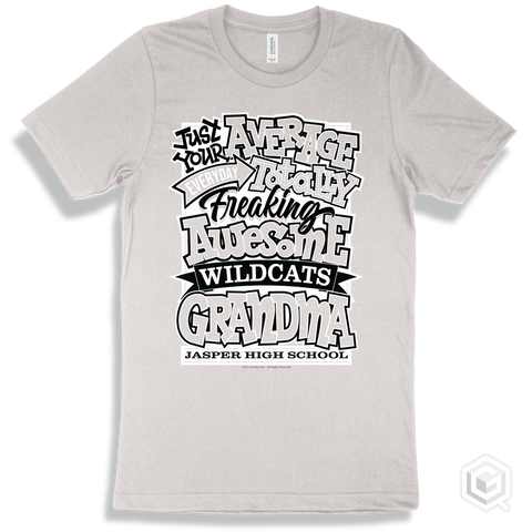 Wildcat White T-shirt - Just Your Average Jasper High School Wildcats Grandma Design