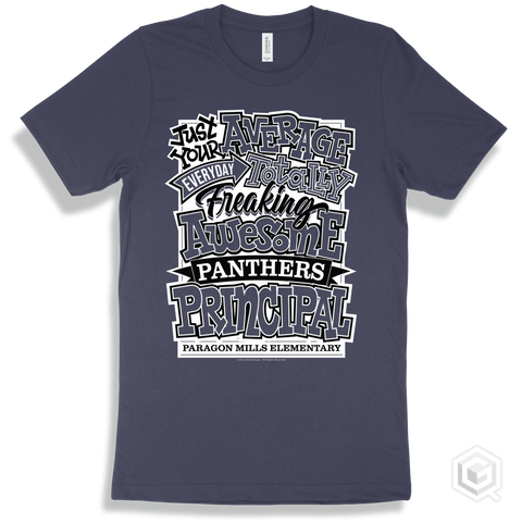 Panther Navy T-shirt - Just Your Average Paragon Mills Elementary  Panthers Principal Design