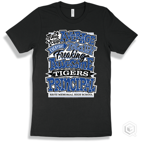 Tiger Black T-shirt - Just Your Average Reitz Memorial High School Tigers Principal Design