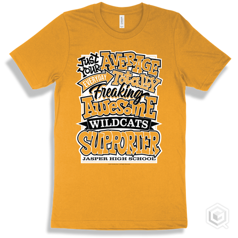 Wildcat Gold T-shirt - Just Your Average Jasper High School Wildcats Supporter Design