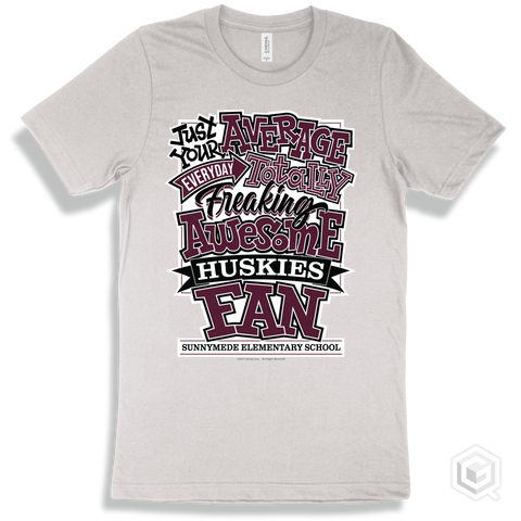 Husky White T-shirt - Just Your Average Sunnymede Elementary School Huskies Fan Design