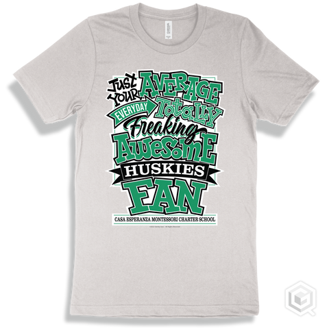 Husky White T-shirt - Just Your Average Casa Esperanza Montessori Charter School Huskies Fan Design