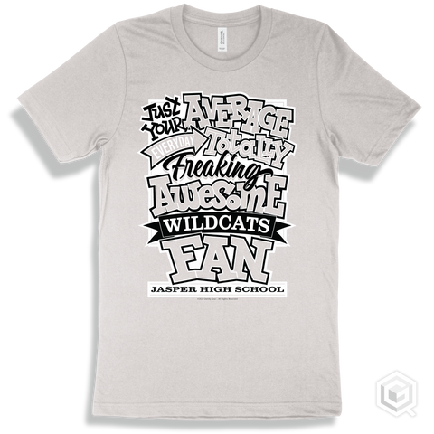 Wildcat White T-shirt - Just Your Average Jasper High School Wildcats Fan Design