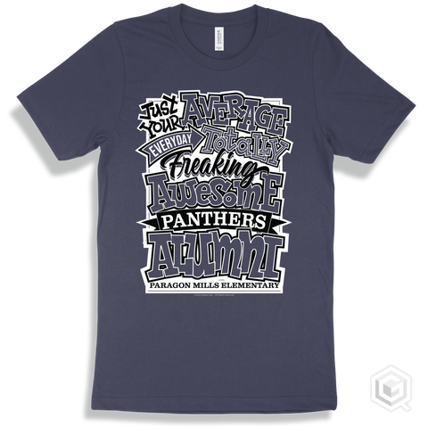 Panther Navy T-shirt - Just Your Average Paragon Mills Elementary  Panthers Alumni Design